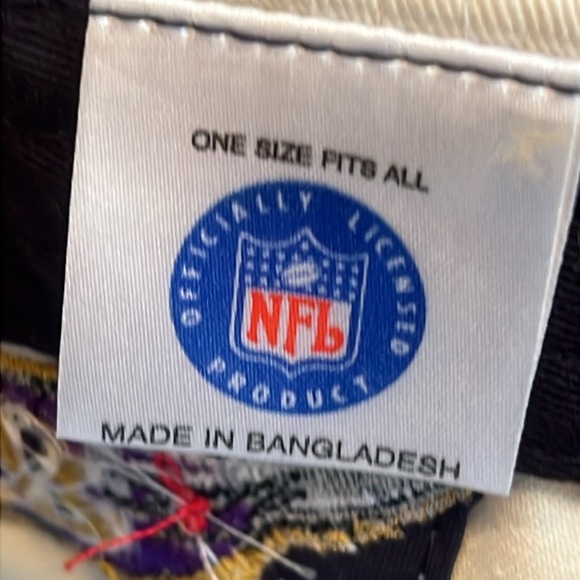 Superbowl XXXV Baltimore Ravens Strapback Cap Hat OS Tan Cotton NFL Embroidered - Picture 13 of 15